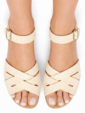 💋 Kork-Ease Sandals | Cream Leather | Cork Footbed | Size 7M (Fits 7.5) | Mint